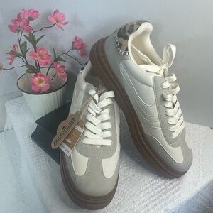Project Cloud ~ White, Gray and Brown Sneakers~ Size 10
~ upgrade your style~NWT